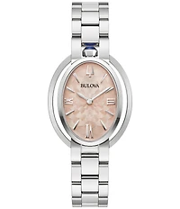 Bulova Women's Rubaiyat Two Hand Stainless Steel Quartz Analog Bracelet Watch