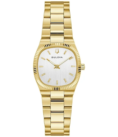 Bulova Women's Super Seville Two Hand Gold Tone Stainless Steel Bracelet Watch