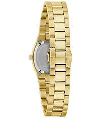 Bulova Women's Super Seville Two Hand Gold Tone Stainless Steel Bracelet Watch