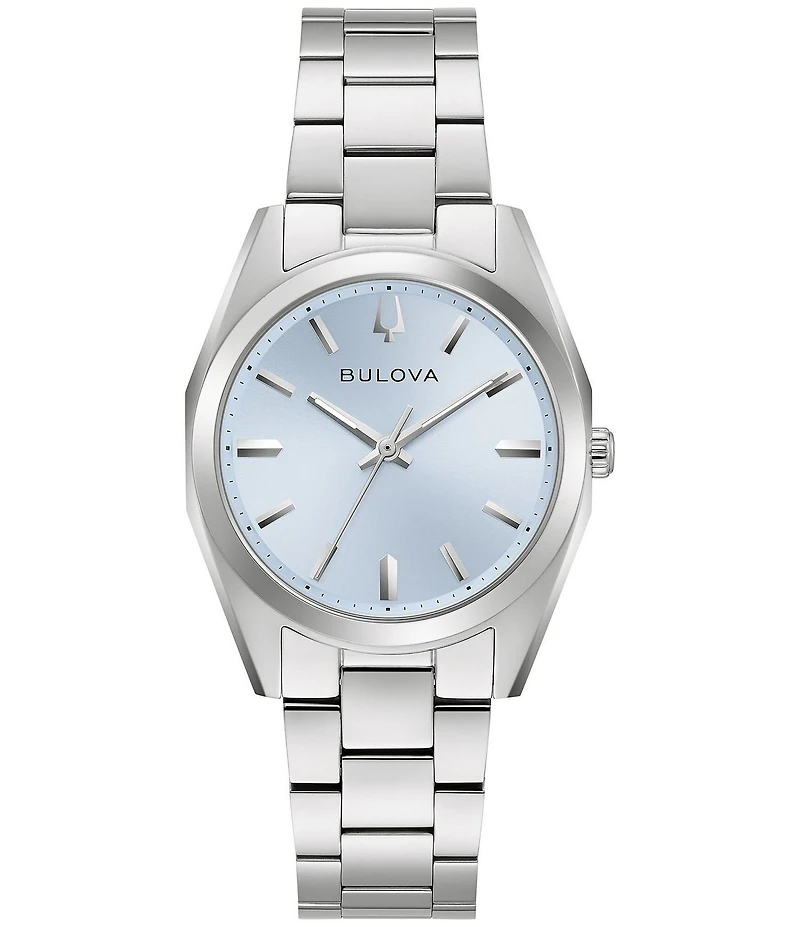 Bulova Women's Surveyor Three Hand Stainless Steel Bracelet Watch