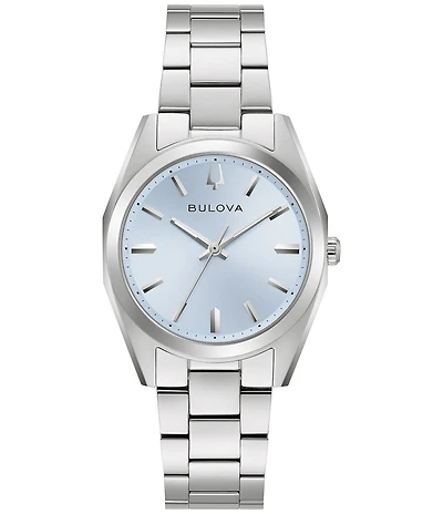 Bulova Women's Surveyor Three Hand Stainless Steel Bracelet Watch