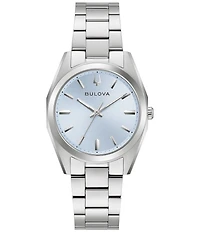Bulova Women's Surveyor Three Hand Stainless Steel Bracelet Watch