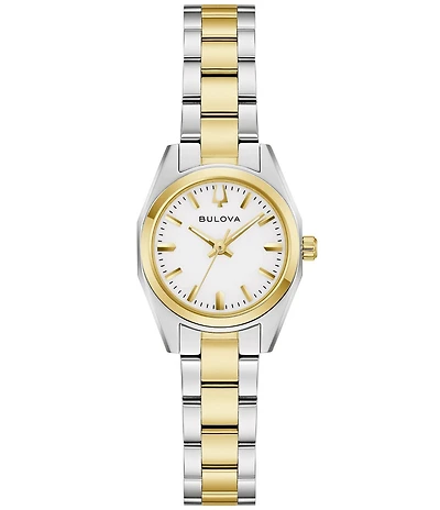Bulova Women's Surveyor Three Hand Two Tone Stainless Steel Bracelet Watch