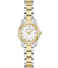 Bulova Women's Surveyor Three Hand Two Tone Stainless Steel Bracelet Watch