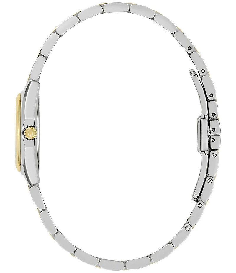 Bulova Women's Surveyor Three Hand Two Tone Stainless Steel Bracelet Watch