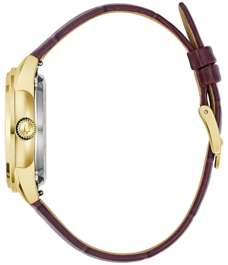 Bulova Women's Sutton Automatic Brown Leather Strap Watch