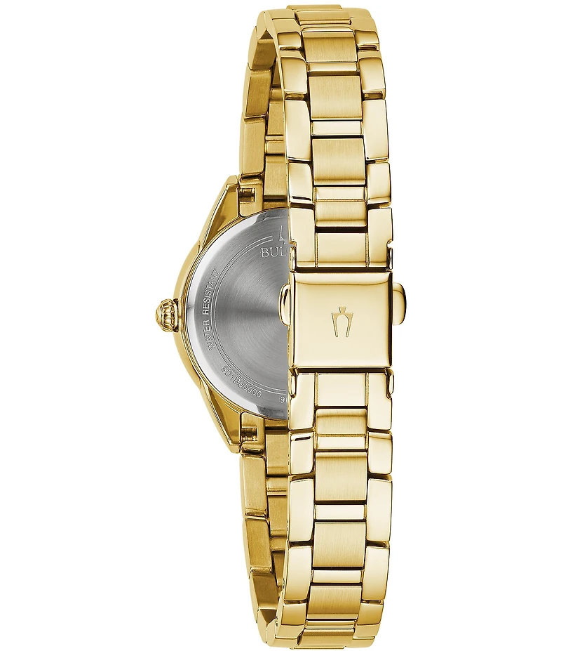 Bulova Women's Sutton Classic Quartz Analog Gold Stainless Steel Bracelet Watch