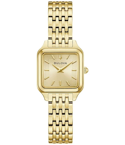 Bulova Women's Sutton Two Hand Gold Tone Stainless Steel Bracelet Watch