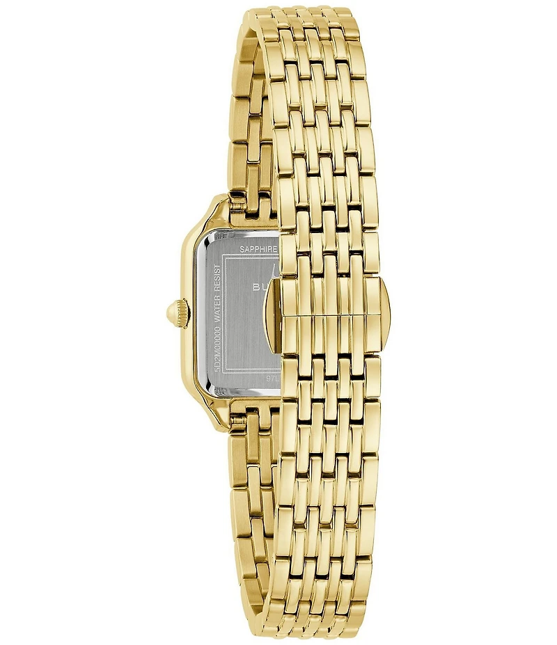 Bulova Women's Sutton Two Hand Gold Tone Stainless Steel Bracelet Watch