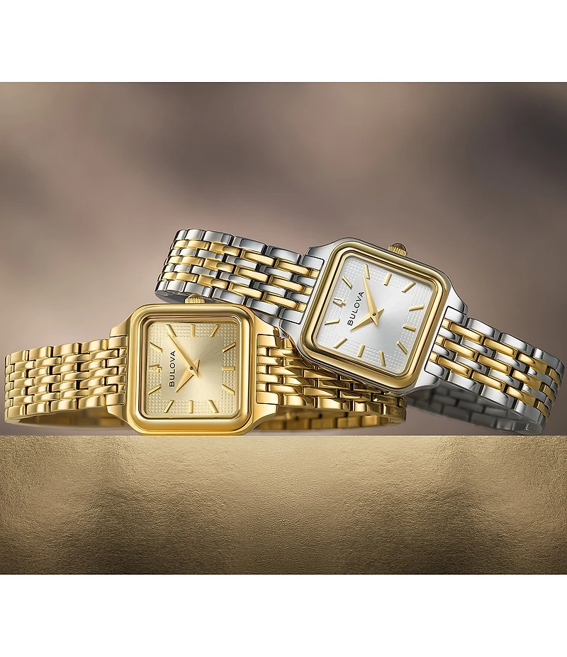 Bulova Women's Sutton Two Hand Two Tone Stainless Steel Bracelet Watch