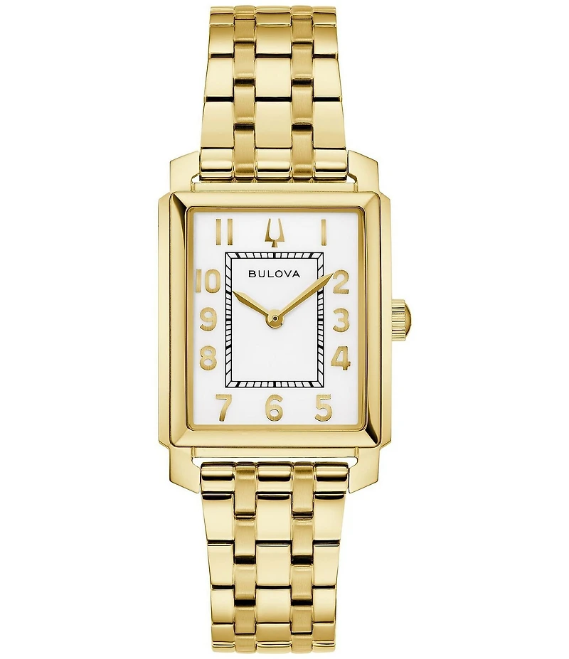 Bulova Women's Two Hand Gold Tone Stainless Steel Bracelet Watch