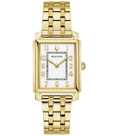 Bulova Women's Two Hand Gold Tone Stainless Steel Bracelet Watch