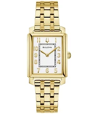 Bulova Women's Two Hand Gold Tone Stainless Steel Bracelet Watch