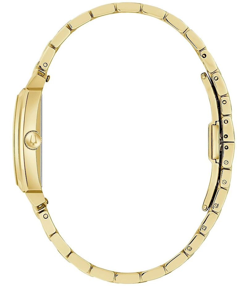 Bulova Women's Two Hand Gold Tone Stainless Steel Bracelet Watch