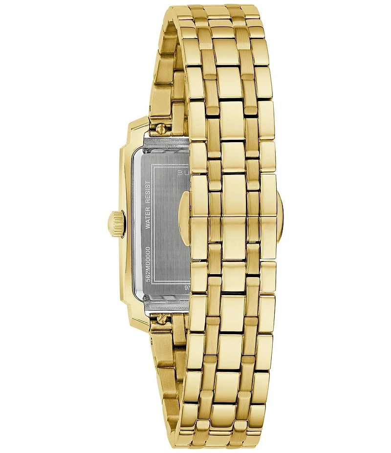 Bulova Women's Two Hand Gold Tone Stainless Steel Bracelet Watch