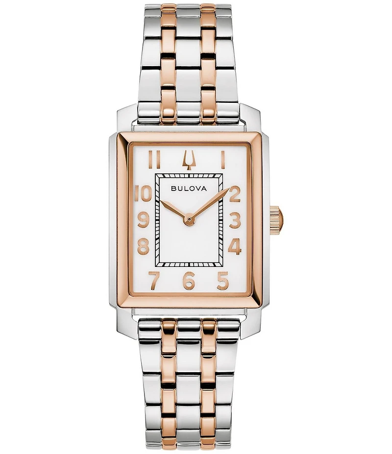 Bulova Women's Two Hand Two Tone Stainless Steel Bracelet Watch