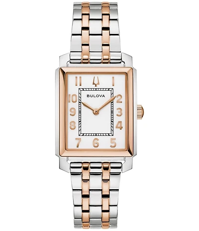 Bulova Women's Two Hand Two Tone Stainless Steel Bracelet Watch