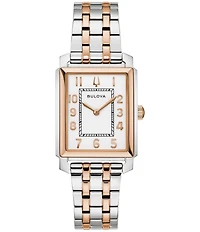 Bulova Women's Two Hand Two Tone Stainless Steel Bracelet Watch