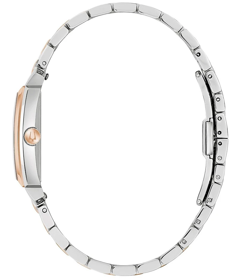 Bulova Women's Two Hand Two Tone Stainless Steel Bracelet Watch