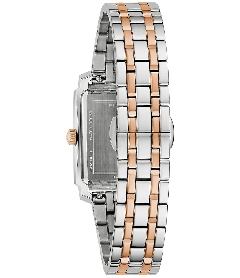 Bulova Women's Two Hand Two Tone Stainless Steel Bracelet Watch