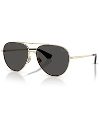 Burberry Unisex BE3172 59mm Pilot Sunglasses