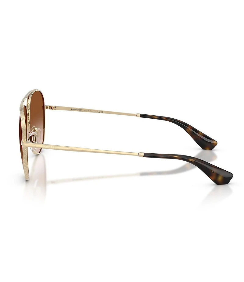 Burberry Unisex BE3172 59mm Pilot Sunglasses