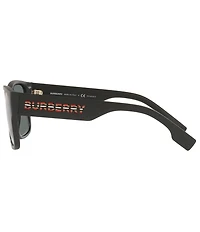 Burberry Men's BE4358 Knight 57mm Polarized Square Sunglasses