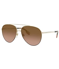 Burberry Top Bar Pilot Aviator Sunglasses