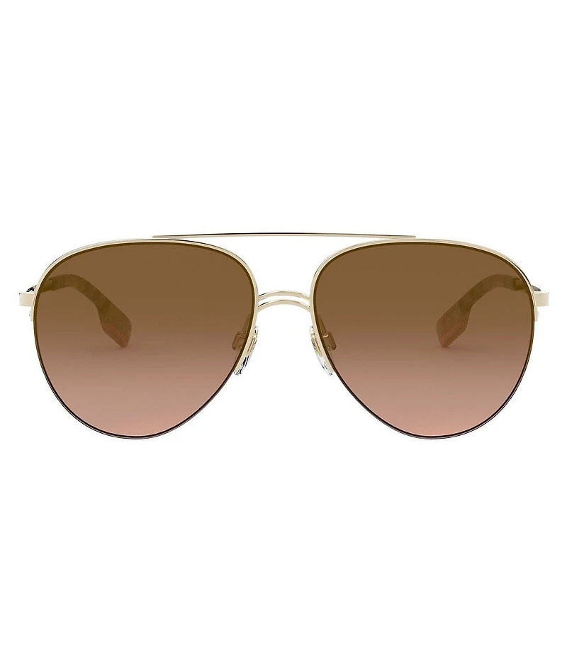 Burberry Top Bar Pilot Aviator Sunglasses