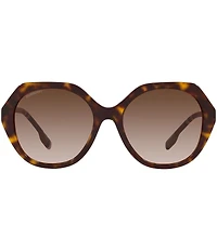 Burberry Women's Omen's 55mm Tortoise Geometric Sunglasses