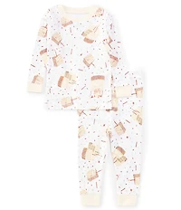 Burt's Bees Baby Long Sleeve Birthday Cake Pajama Top & Matching Pajama Pant Set