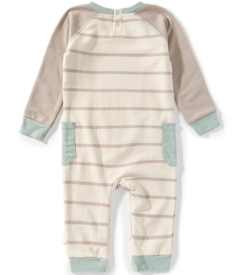 Burt's Bees Baby Boys Organic Cotton Basic Stripe Jumpsuit
