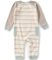 Burt's Bees Baby Boys Organic Cotton Basic Stripe Jumpsuit