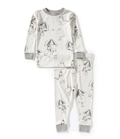 Burt's Bees Baby Boys Long Sleeve Silly Seagulls Pajama Top & Matching Pajama Pant Set