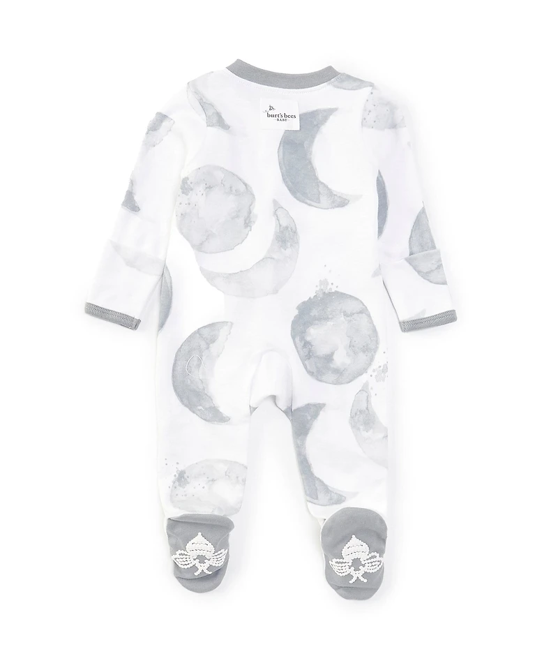 Burt's Bees Baby Boys Long-Sleeve Hello Moon Footie Coverall
