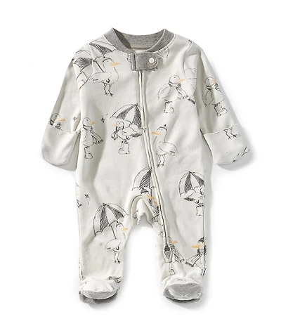 Burt's Bees Baby Boys Long Sleeves Silly Seagulls Sleep & Play Footie