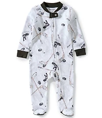 Burt's Bees Baby Boys Organic Cotton Hockey Season Footed Sleep & Play