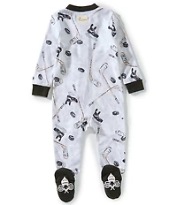 Burt's Bees Baby Boys Organic Cotton Hockey Season Footed Sleep & Play