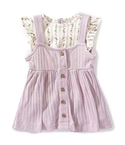 Burt's Bees Baby Girls Farmhouse Floral T-Shirt & Dress Set