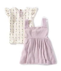 Burt's Bees Baby Girls Farmhouse Floral T-Shirt & Dress Set
