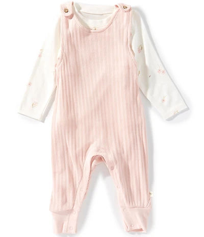 Burt's Bees Baby Girls Organic Cotton Floral Jumpsuit & Bodysuit Set