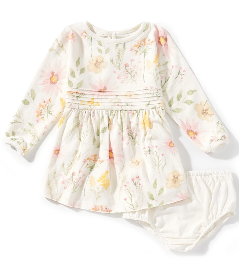 Burt's Bees Baby Girls Long Sleeve Wildflower Dress