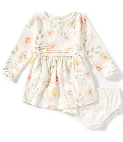 Burt's Bees Baby Girls Long Sleeve Wildflower Dress