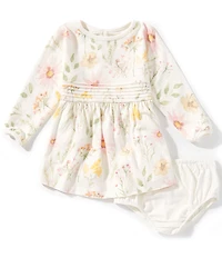 Burt's Bees Baby Girls Long Sleeve Wildflower Dress