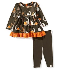 Burt's Bees Baby Girls Moonlight Fright Tunic Top & Legging Pants Set