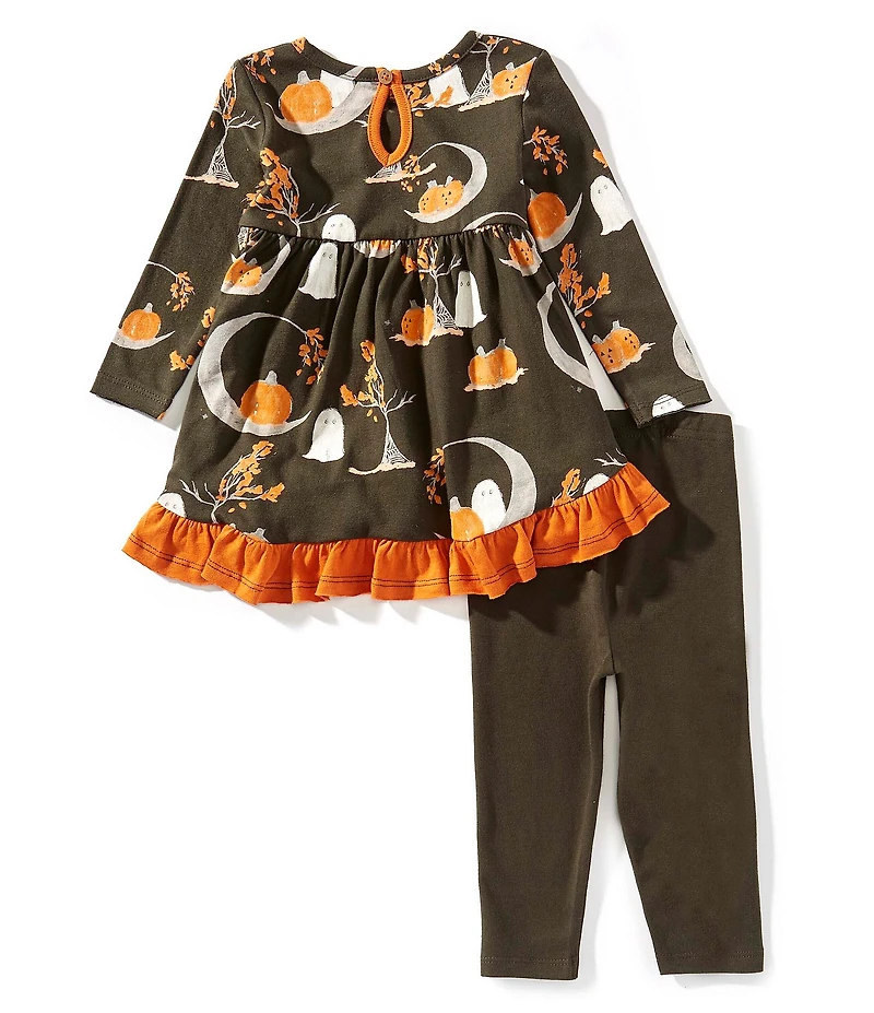 Burt's Bees Baby Girls Moonlight Fright Tunic Top & Legging Pants Set