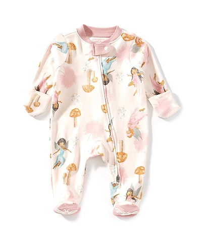Burt's Bees Baby Girls Organic Cotton Fairy Garden Footie Sleeper
