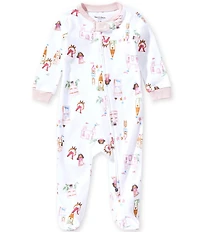 Burt's Bees Baby Girls Organic Cotton Fairytale Motif Print Footed Coverall