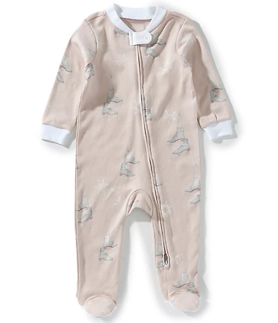 Burt's Bees Baby Girls Organic Cotton Ice Skates Footed Sleep & Play