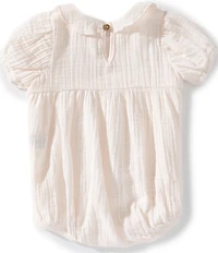 Burt's Bees Baby Girls Organic Cotton Muslin Short Sleeve Bodysuit